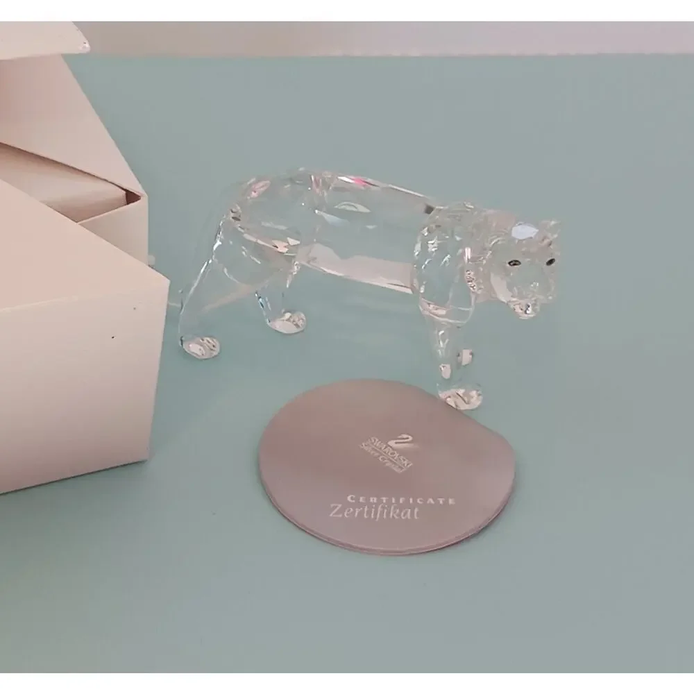 Swarovski Crystal Tiger Figurine 220470 Animal Statue Wildlife Display With Box
